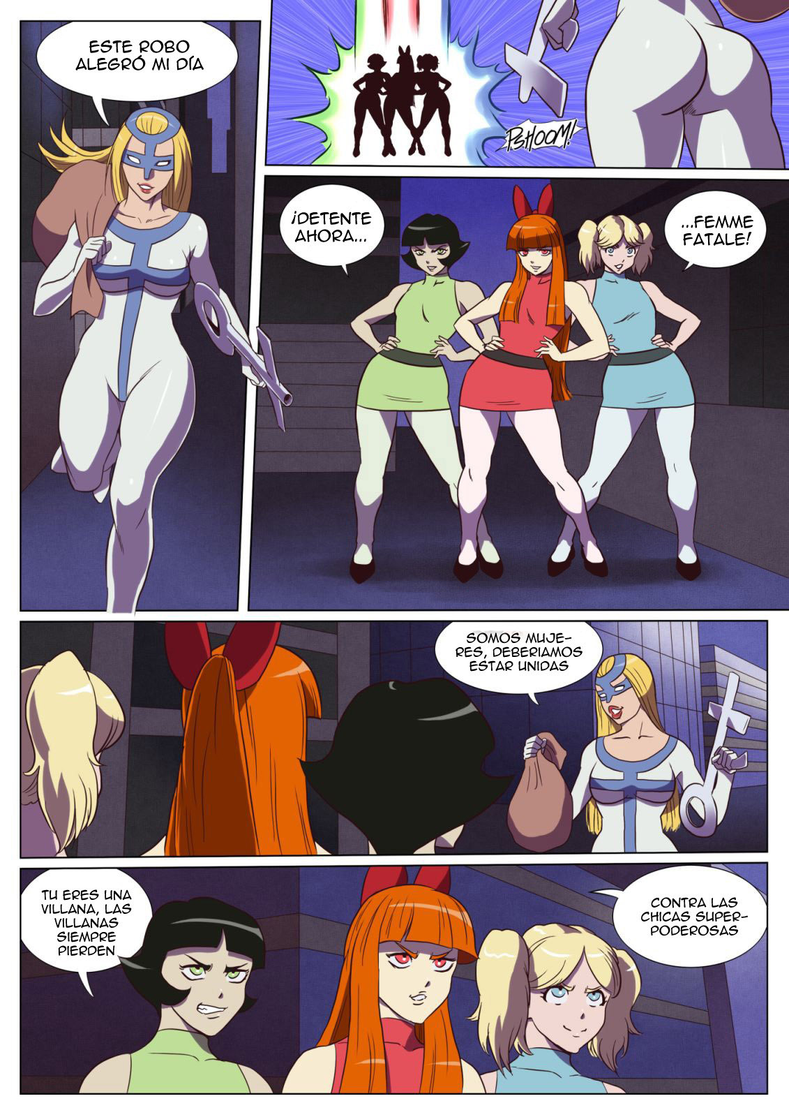 Badass POWERPUFF GIRLS vs FENME FATALE parte 1