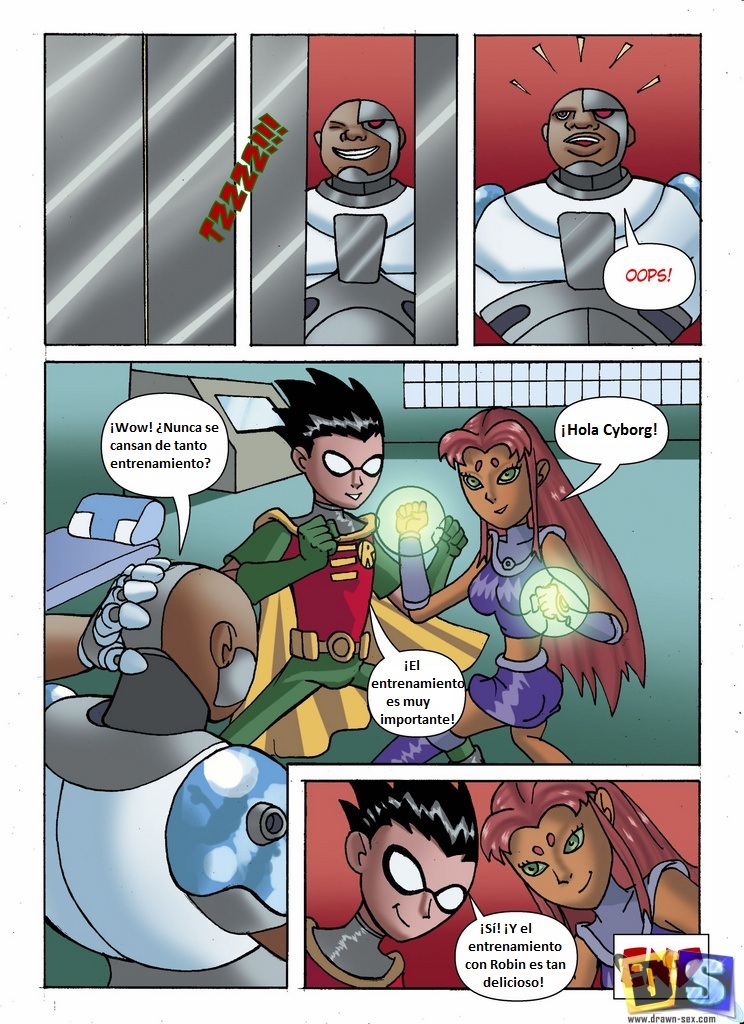JOVENES TITANES - Robin vs Starfire