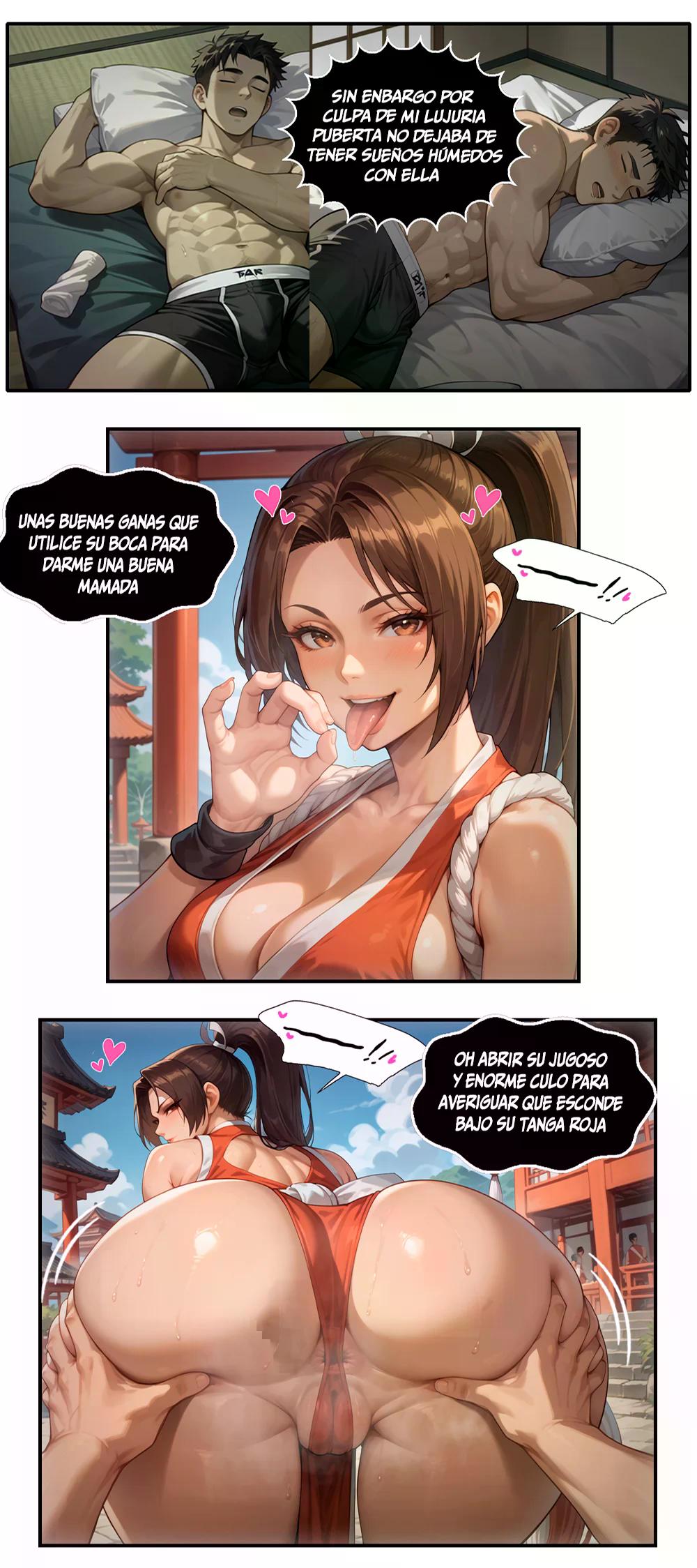 MAI SHIRANUI adiestrando a mi arrogante maestra CULONA y PIERNUDA