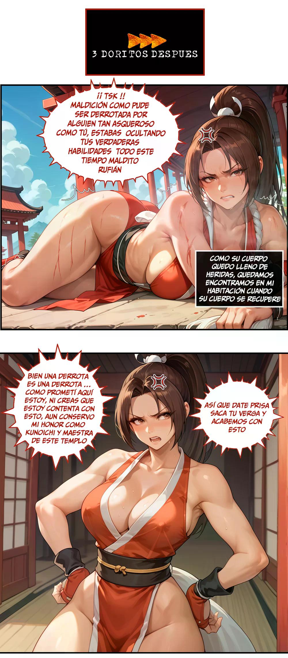 MAI SHIRANUI adiestrando a mi arrogante maestra CULONA y PIERNUDA