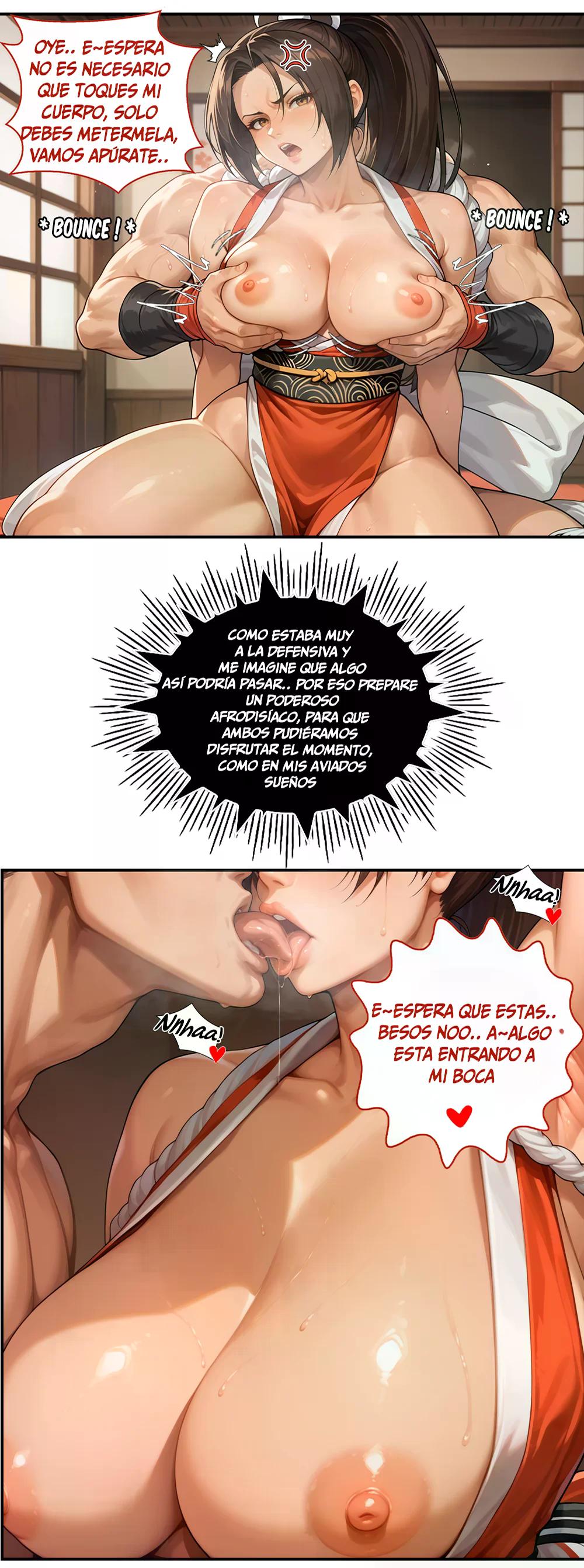 MAI SHIRANUI adiestrando a mi arrogante maestra CULONA y PIERNUDA
