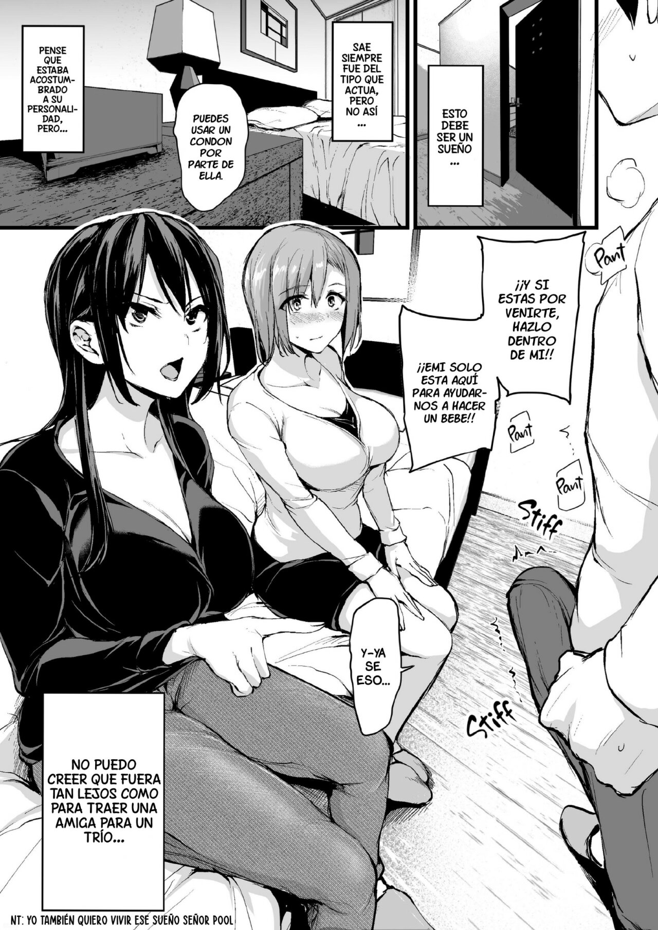 No me puedo poner DURO sin 2 pares de TETAS asi que mi ESPOSA trajo una AMIGA!