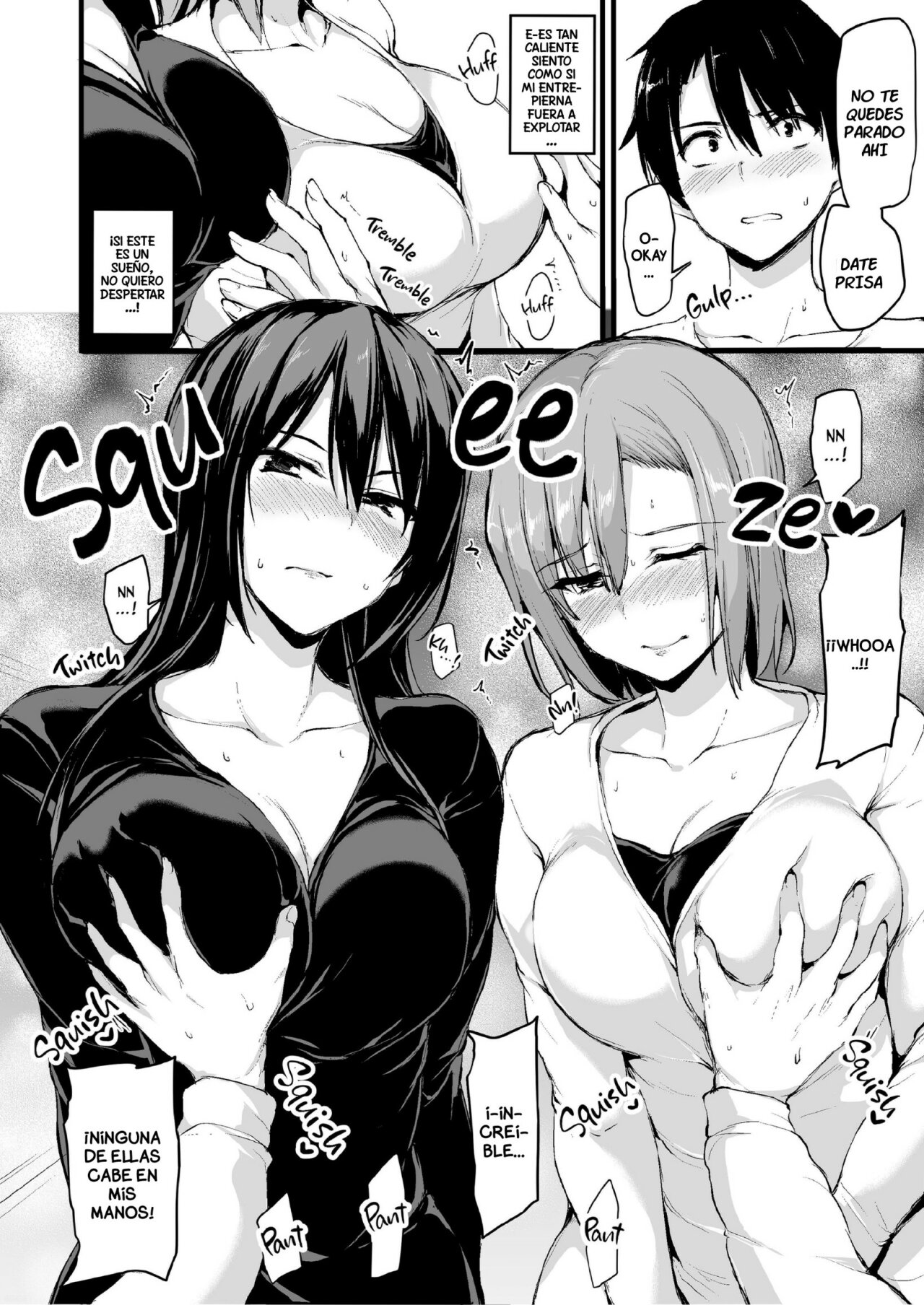 No me puedo poner DURO sin 2 pares de TETAS asi que mi ESPOSA trajo una AMIGA!