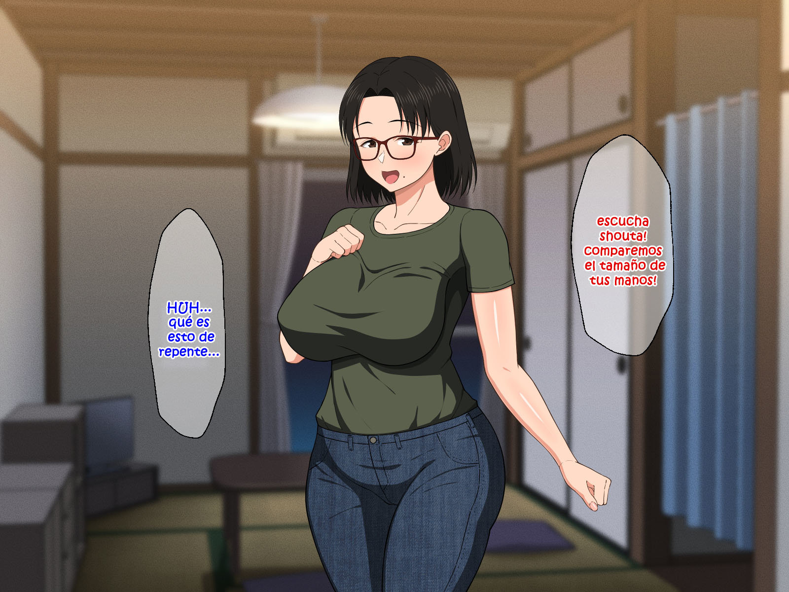 SEXO Apasionado con una MADRE TETONA con Gafas