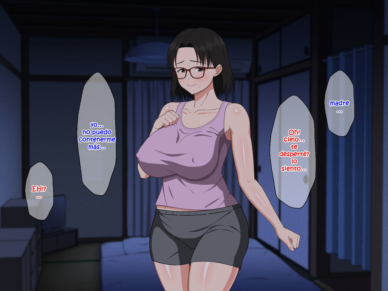 SEXO Apasionado con una MADRE TETONA con Gafas