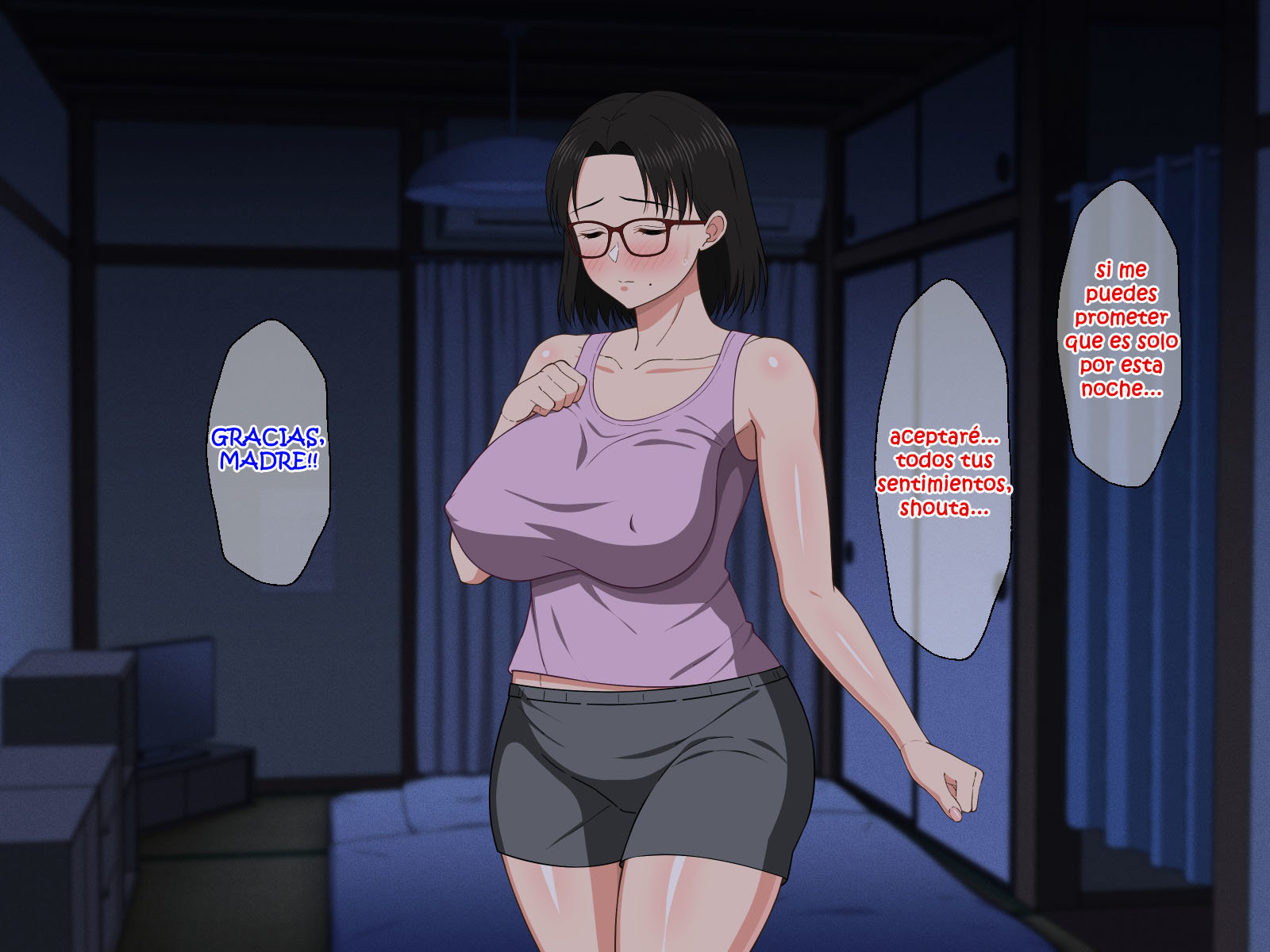 SEXO Apasionado con una MADRE TETONA con Gafas