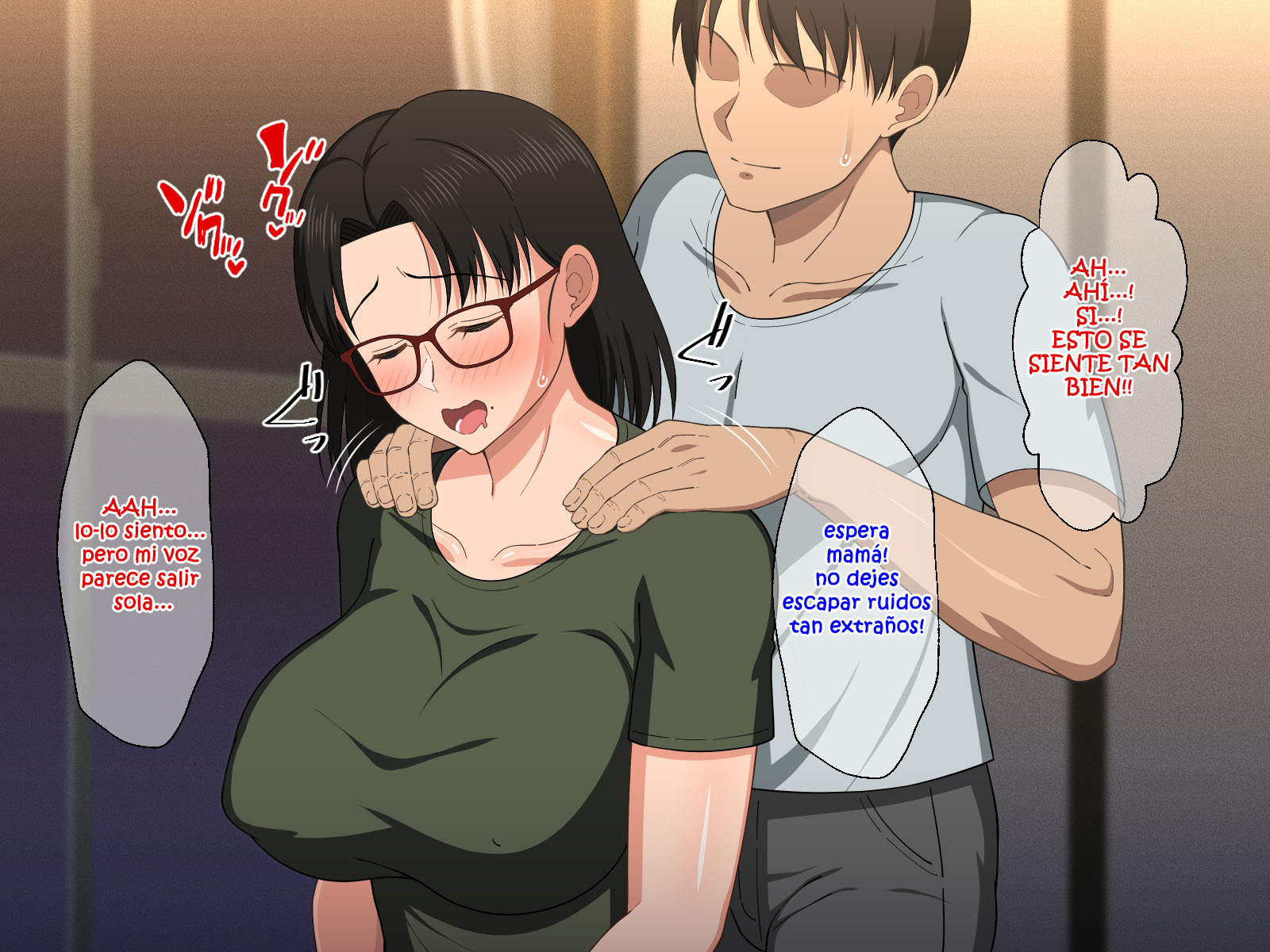 SEXO Apasionado con una MADRE TETONA con Gafas