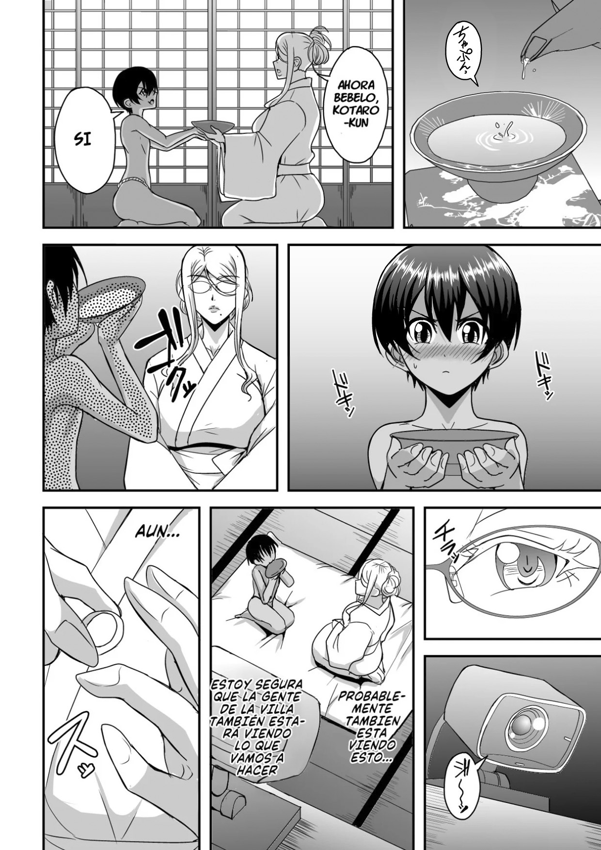 Una PROFESORA extranjera rubia de GRANDES PECHOS se come a un SHOTA moreno
