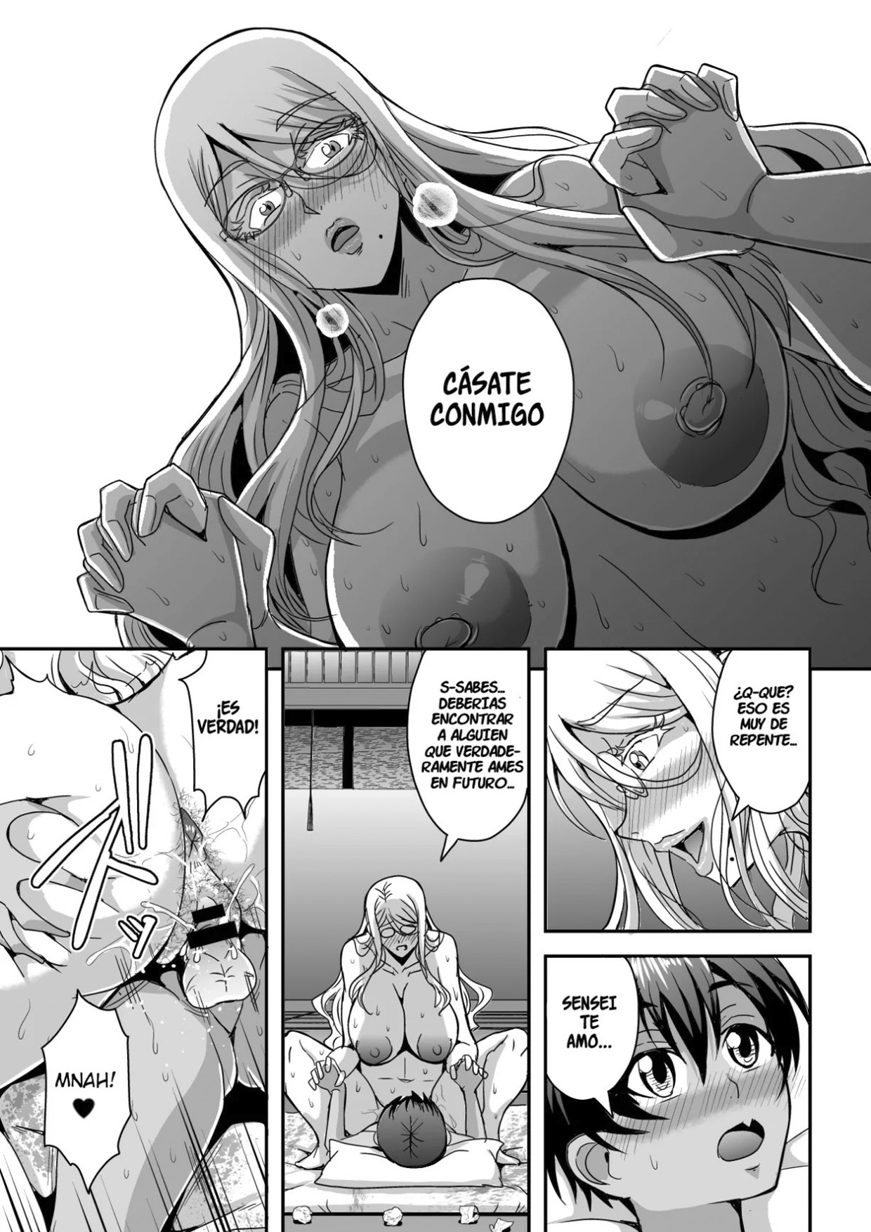Una PROFESORA extranjera rubia de GRANDES PECHOS se come a un SHOTA moreno
