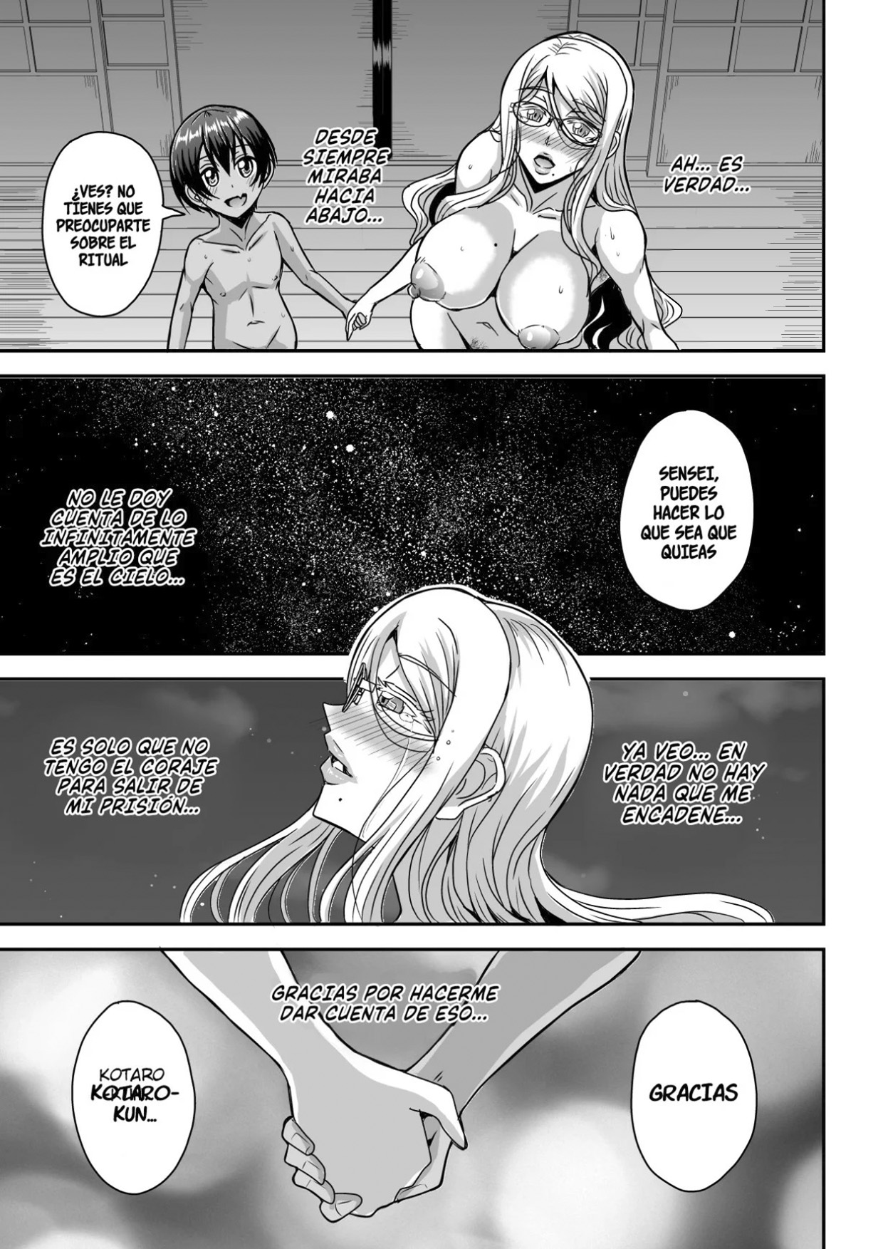Una PROFESORA extranjera rubia de GRANDES PECHOS se come a un SHOTA moreno