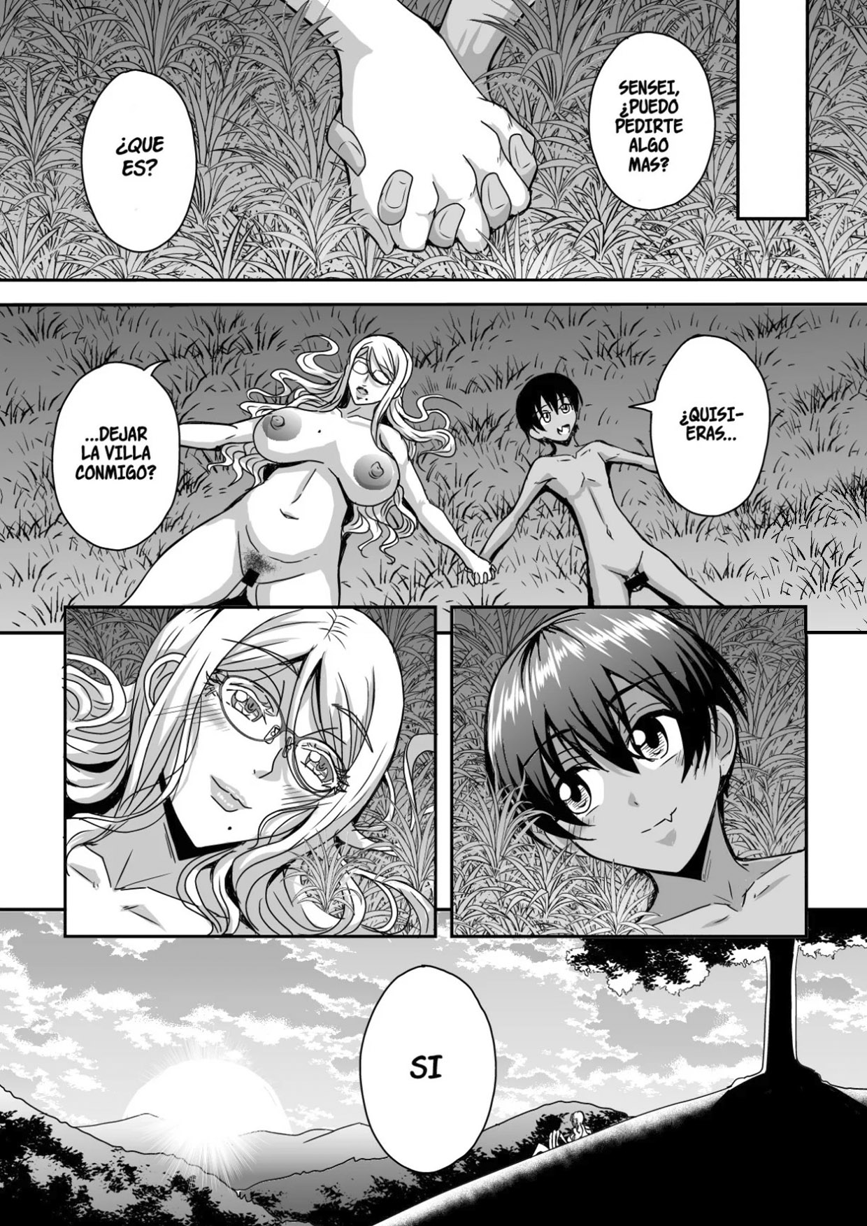 Una PROFESORA extranjera rubia de GRANDES PECHOS se come a un SHOTA moreno