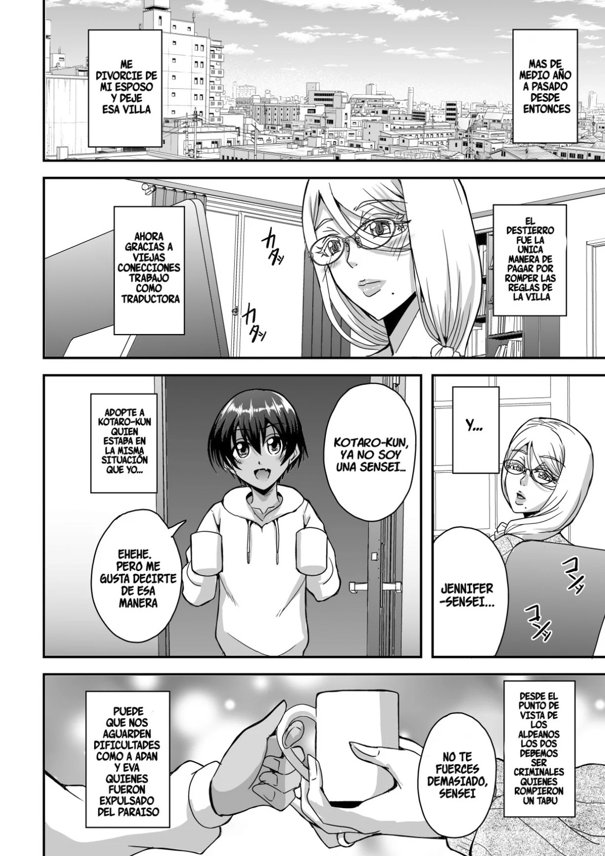 Una PROFESORA extranjera rubia de GRANDES PECHOS se come a un SHOTA moreno