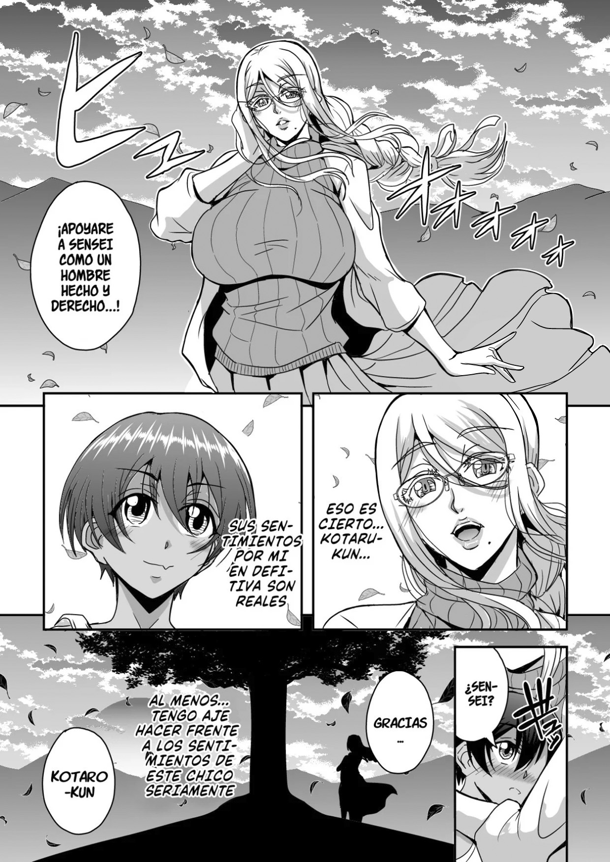 Una PROFESORA extranjera rubia de GRANDES PECHOS se come a un SHOTA moreno