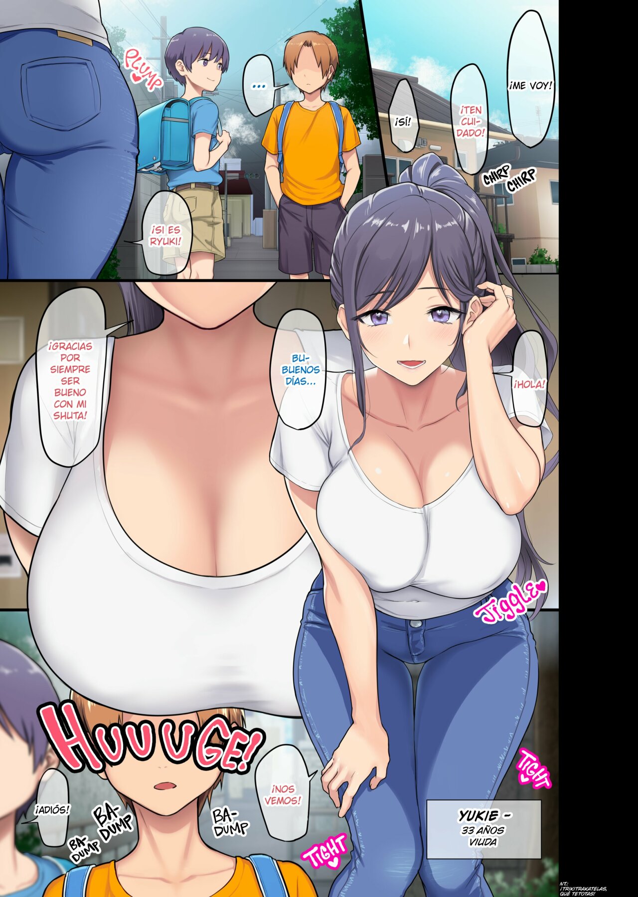 Una VIUDA de grandes TETAS y el mal Amigo de su HIJO